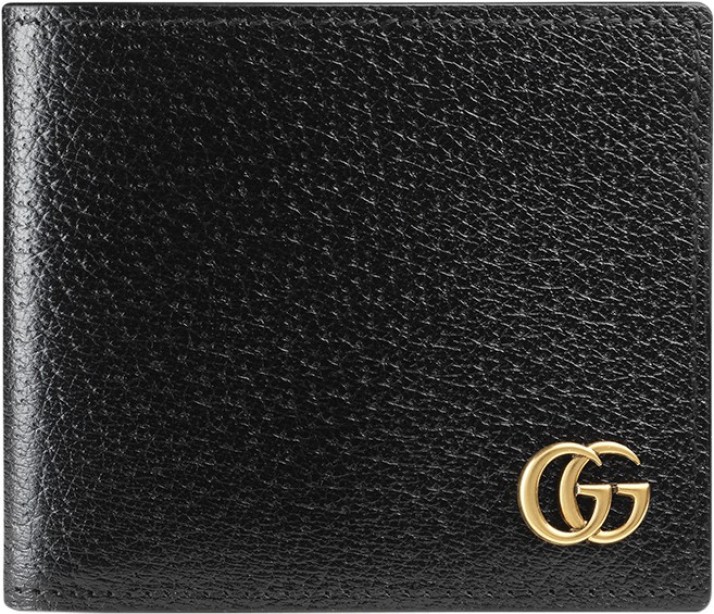 GUCCI Men Black Genuine Leather Wallet 
