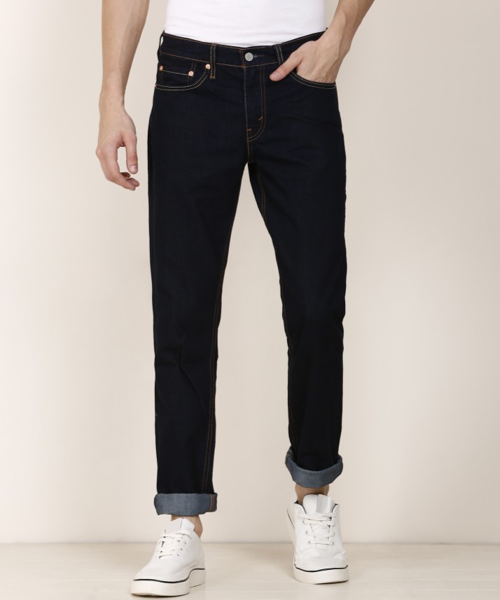 levi's slim men's dark blue jeans