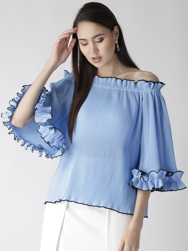 korean ruffle blouse