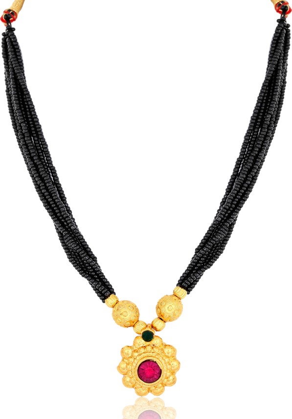 Gold Plated Ethnic Wedding Kanthi Mangalsutra Mala Indian Sari Fashion Jewelry 