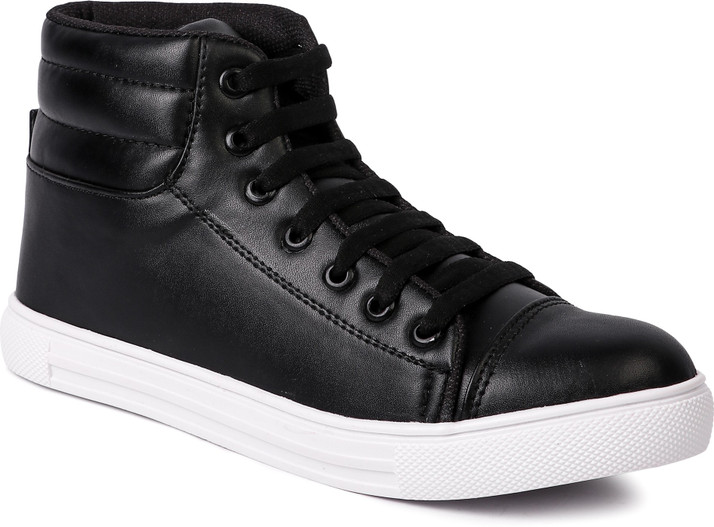 plain black high tops