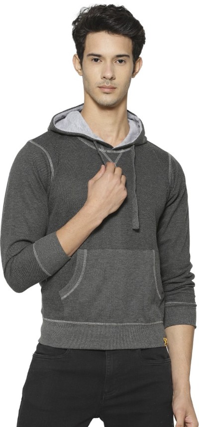 campus sutra full sleeve solid men's sweatshirt