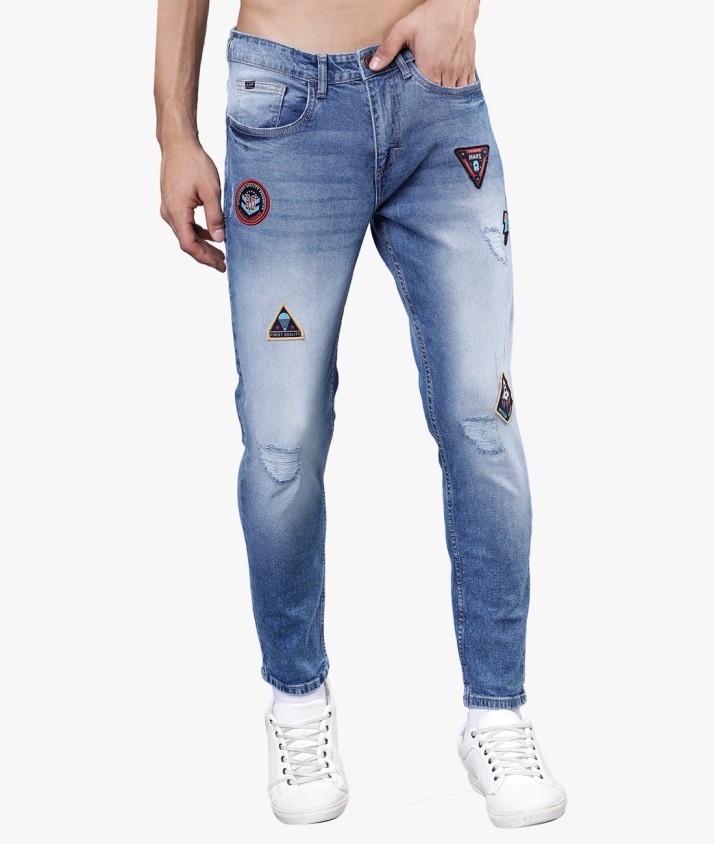 highlander tapered fit men blue jeans