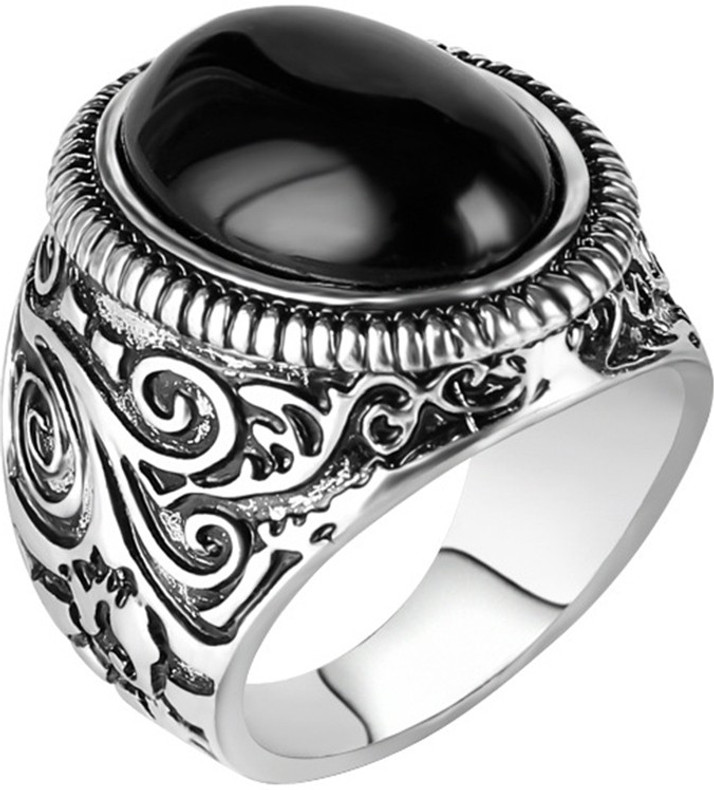 black stone ring