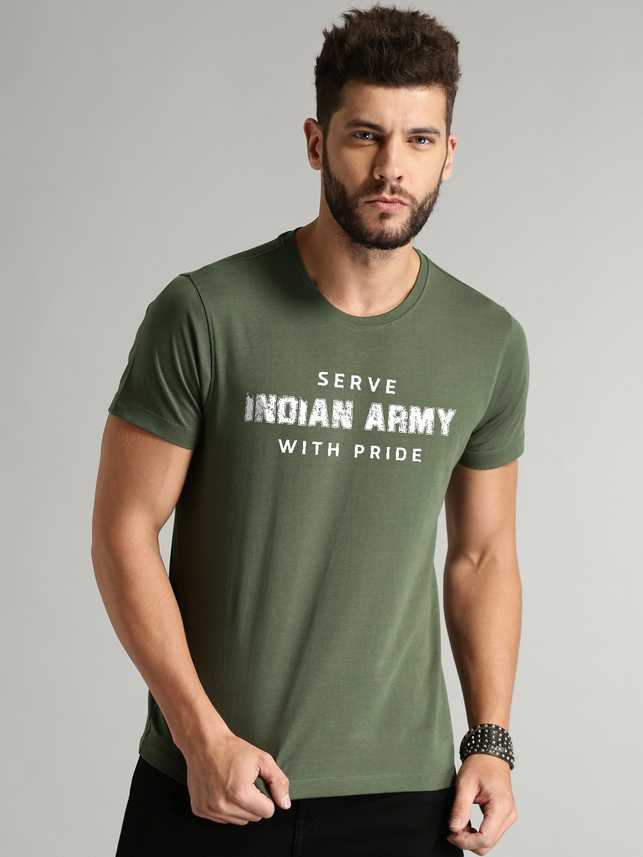Moochsingh Printed Men Round Neck Green T Shirt Buy Moochsingh