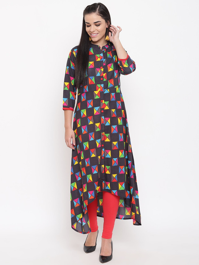 geometric print kurti