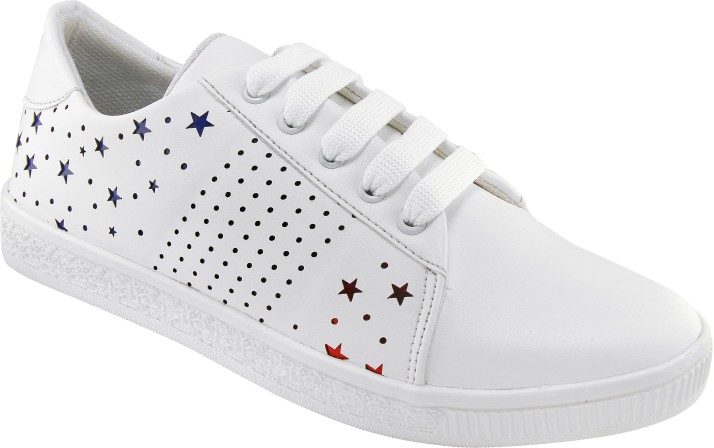 white fancy sneakers