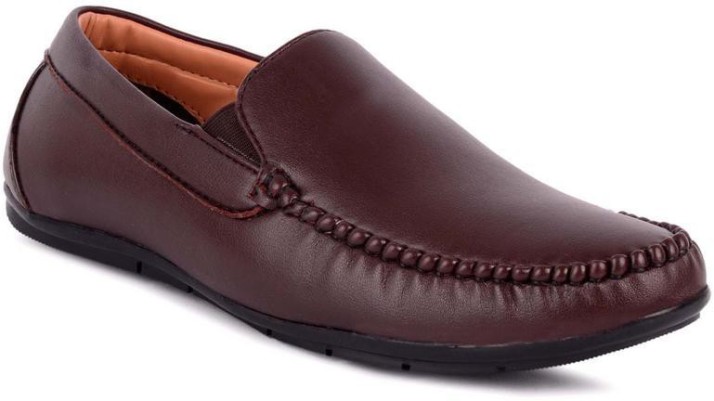 synthetic leather loafers