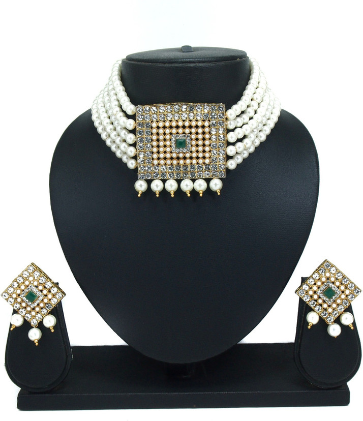green jewellery set flipkart