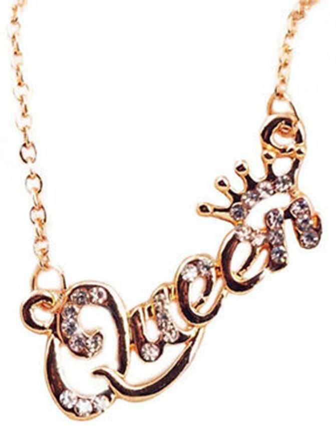 Yellow Chimes Luxurious Alphabetical Queen Crown Clavicle Rhinestone Short Chain Gold Plated Pendant Necklace For Women And Girls Gold Plated Cubic Zirconia Alloy Pendant Price In India Buy Yellow Chimes Luxurious Alphabetical Yellow Chimes Luxurious Alphabetical Queen Crown Clavicle Rhinestone Short Chain Gold Plated Pendant Necklace For Women And Girls Gold Plated Cubic Zirconia Alloy Pendant Price In India Buy Yellow Chimes Luxurious Alphabetical