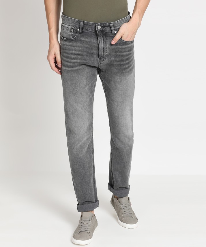 calvin klein men's jeans grey