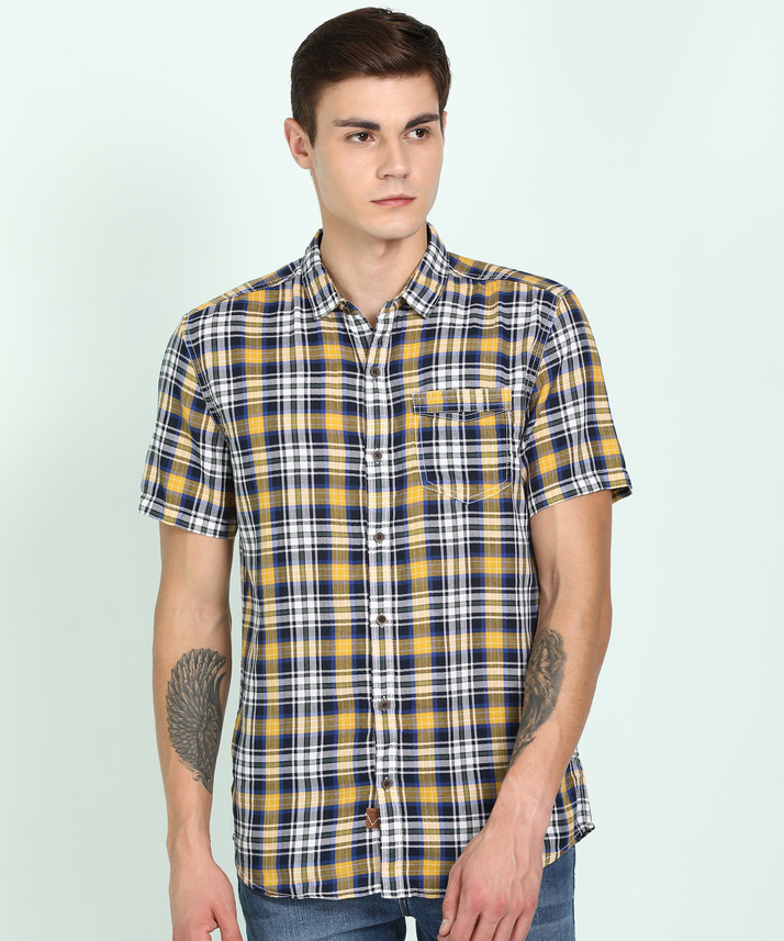 Wrangler Men Checkered Casual 