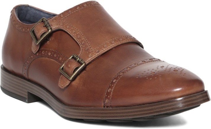 cole haan monk strap brown