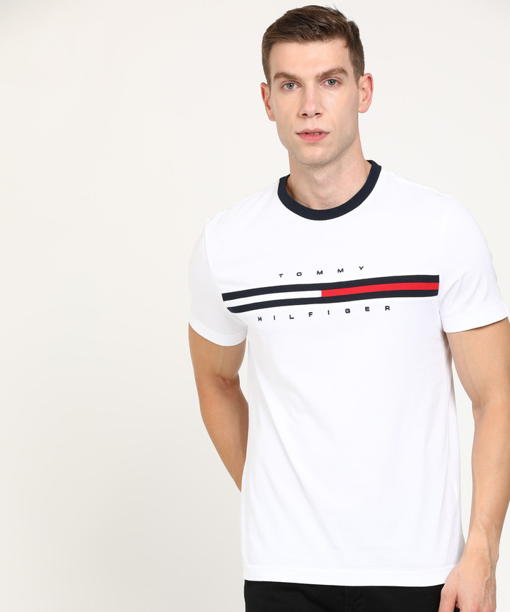 TOMMY HILFIGER Solid Men Round Neck 