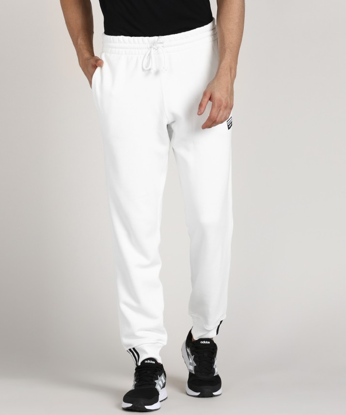white adidas track pants mens