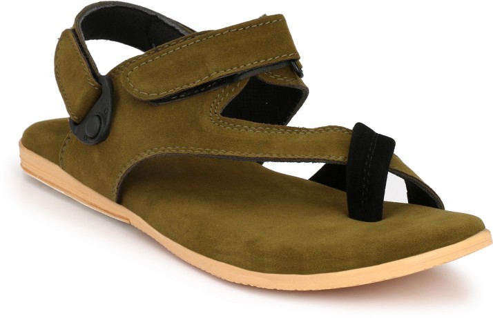 Shoegaro Men Olive Sports Sandals - Buy 
