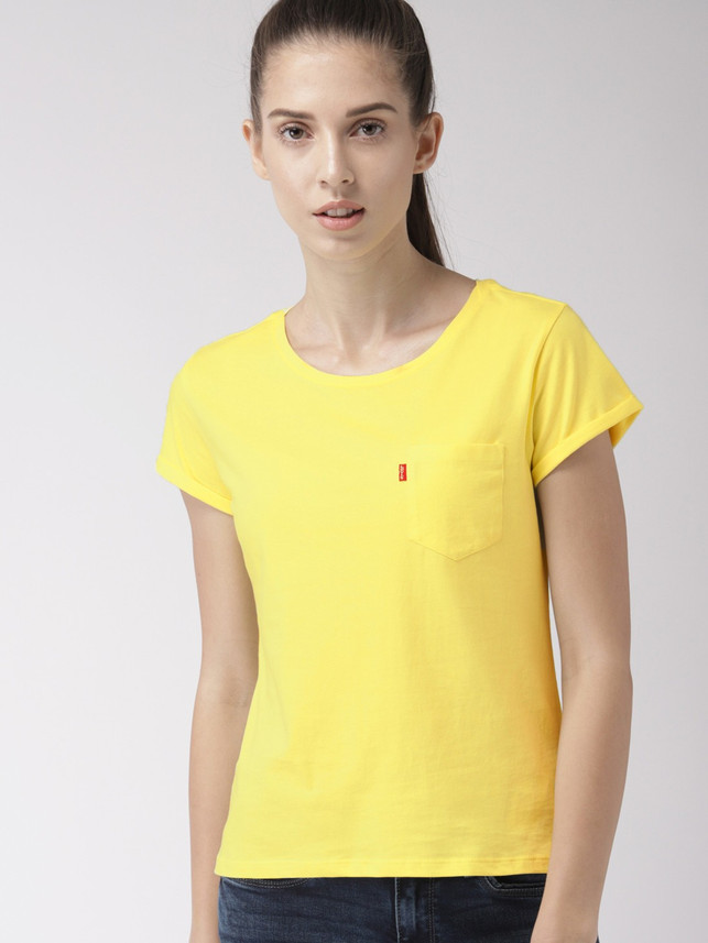 levis yellow t shirt women's