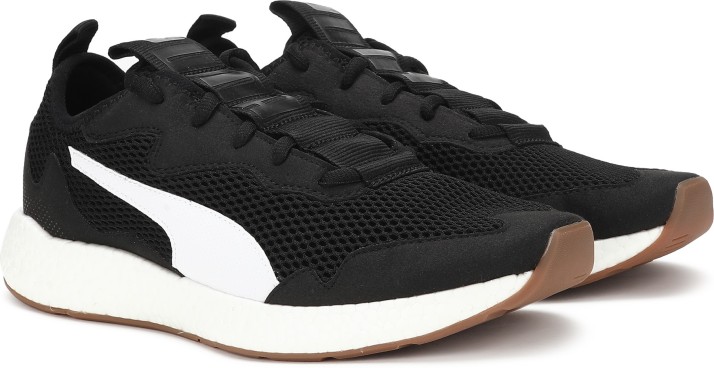 puma black running shoes mens