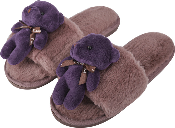 purple girls slippers
