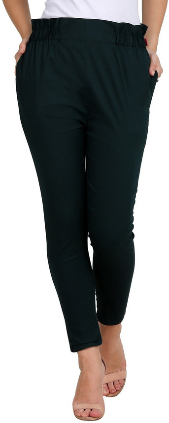 swahili Tapered Women Black Trousers 