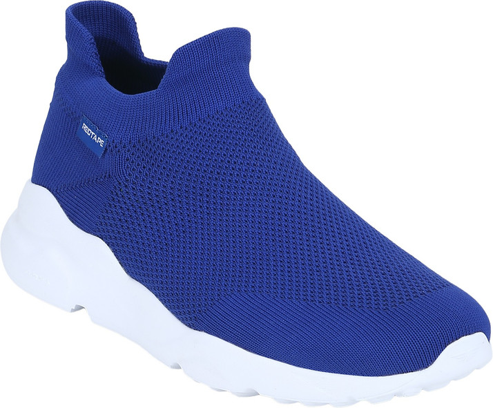 red tape blue walking shoes