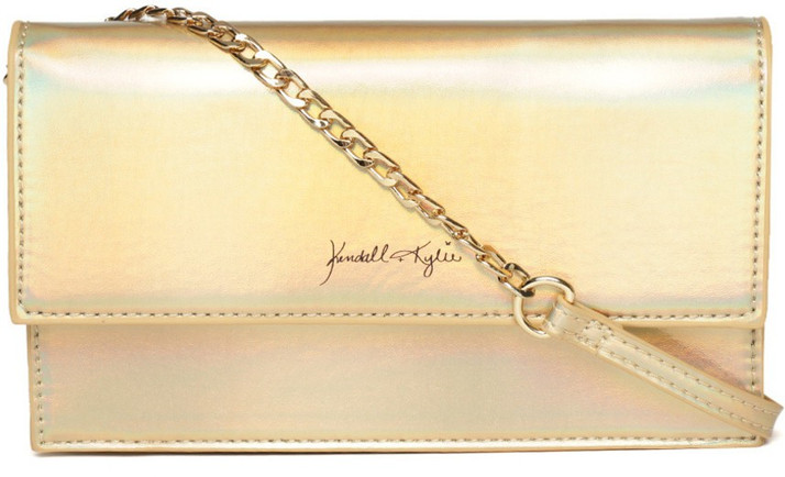 CARPISA Party Gold Clutch Gold - Price in India | Flipkart.com