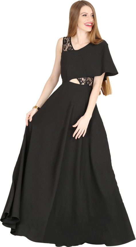 black gown on flipkart