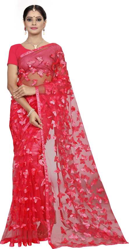 Buy Arshimpex Self Design Bollywood Net Pink Sarees Online Best Price In India Flipkart Com