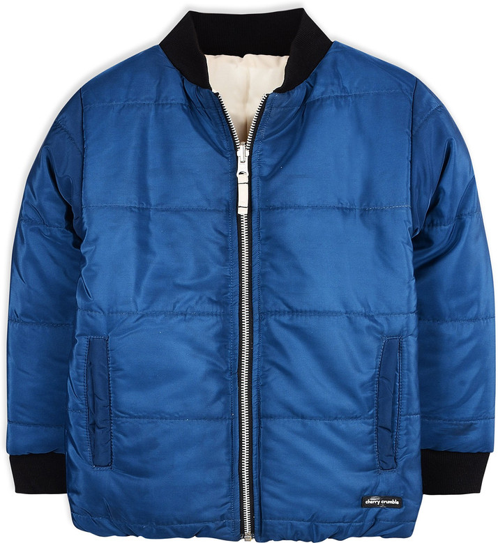 Cherry Crumble California Kids Boys Solid Polyester Regular Fit Winter Jacket Blue Red