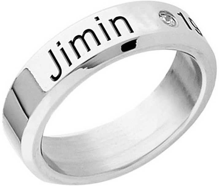 Divastri Kpop Bts Bangtan Boys Members Name And Date Of Birth Mentioned Ring For Men And Boys Jimin Copper Cubic Zirconia Silver Plated Ring Price In India Buy Divastri Kpop Bts