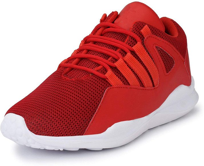 all red gym shoes