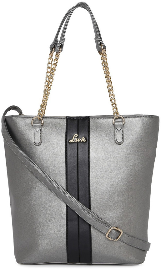 Lavie Grey Solid Shoulder Bag Clearance
