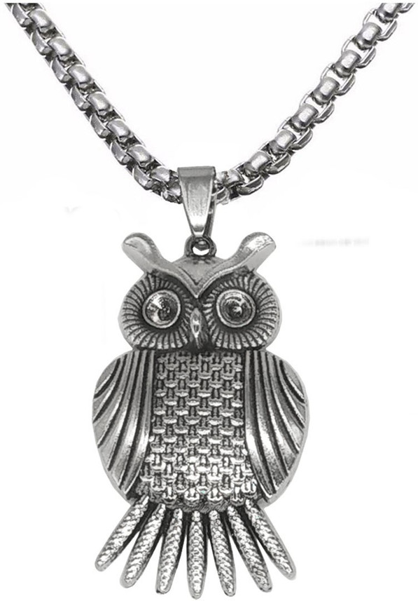 Men Style Beautiful Bird Owl Locket 