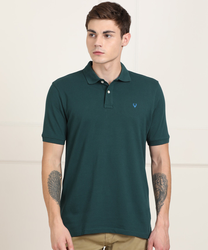 Allen Solly Solid Men Polo Neck Dark 