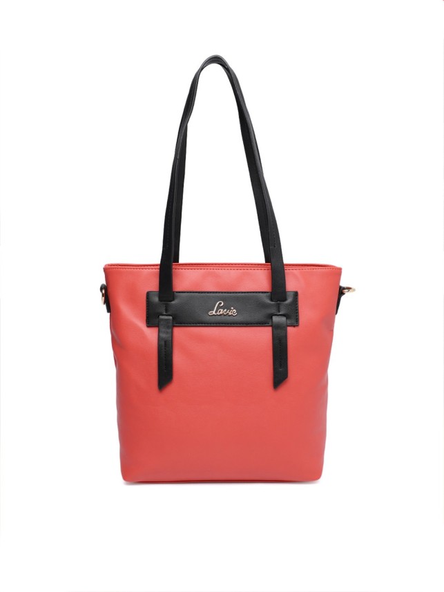 lavie red solid shoulder bag