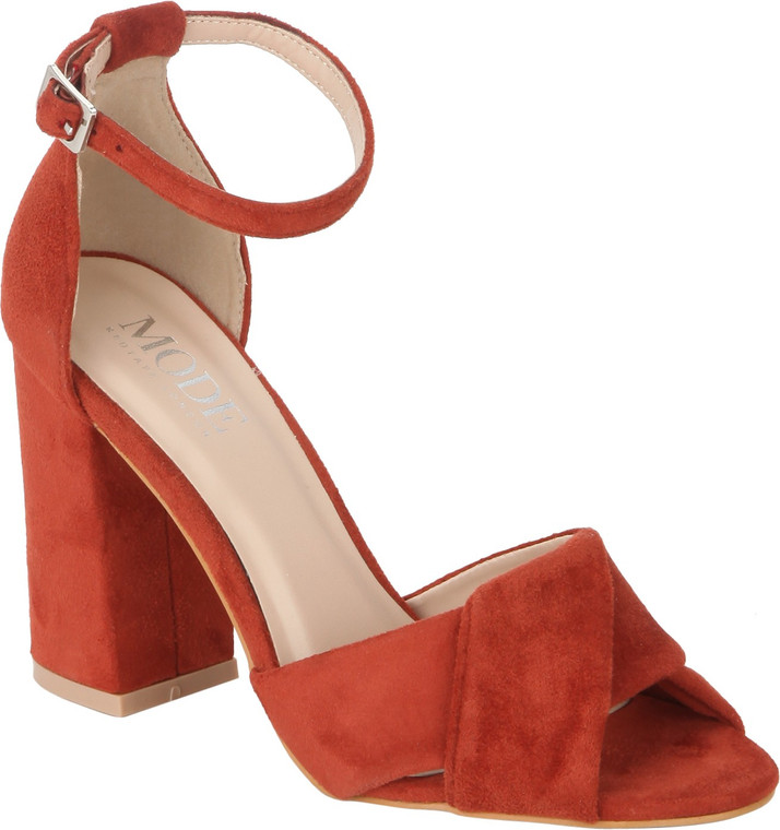 red orange heels
