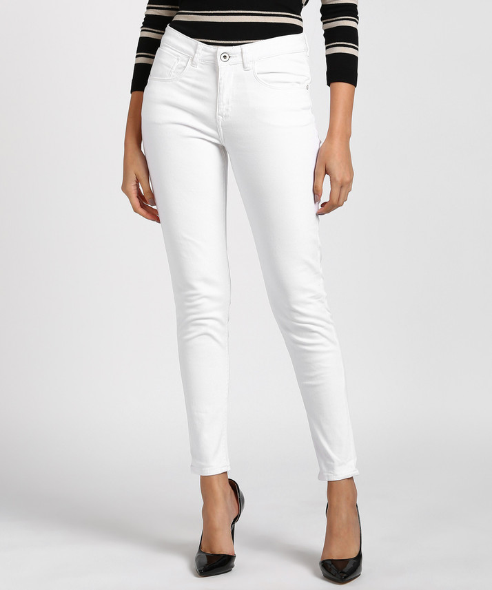 white jeans for ladies flipkart