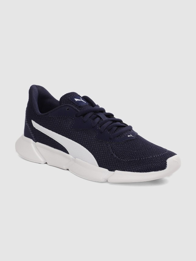 puma navy blue running shoes