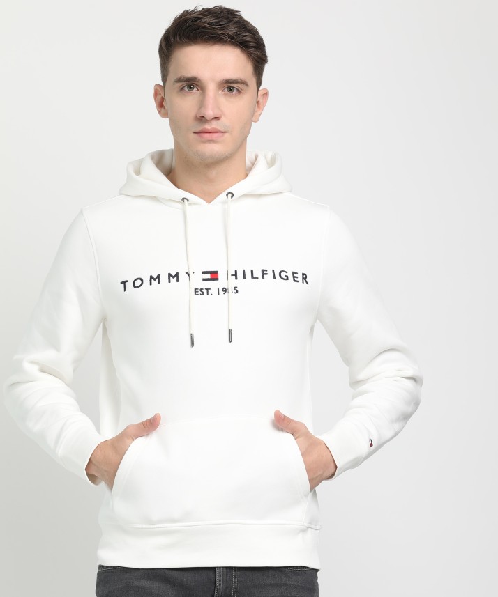tommy hilfiger hoodie mens white