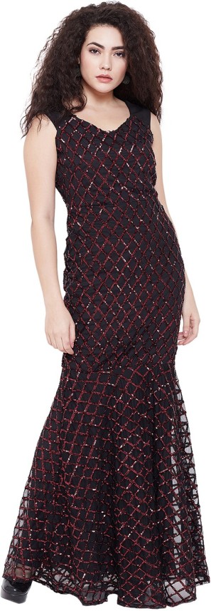 red maxi dress flipkart