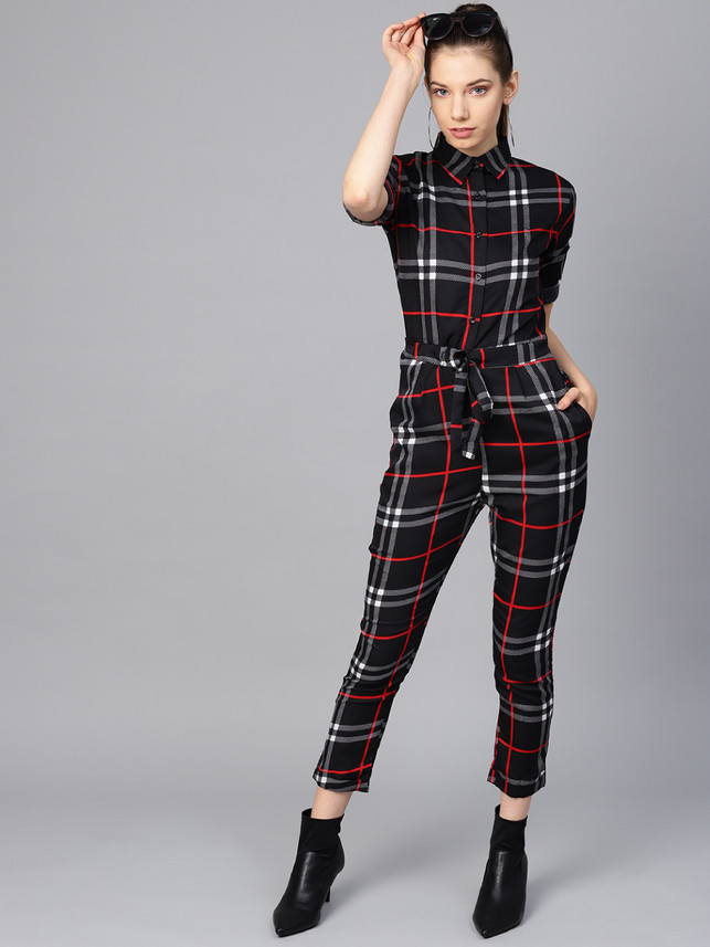 checkered jumpsuit