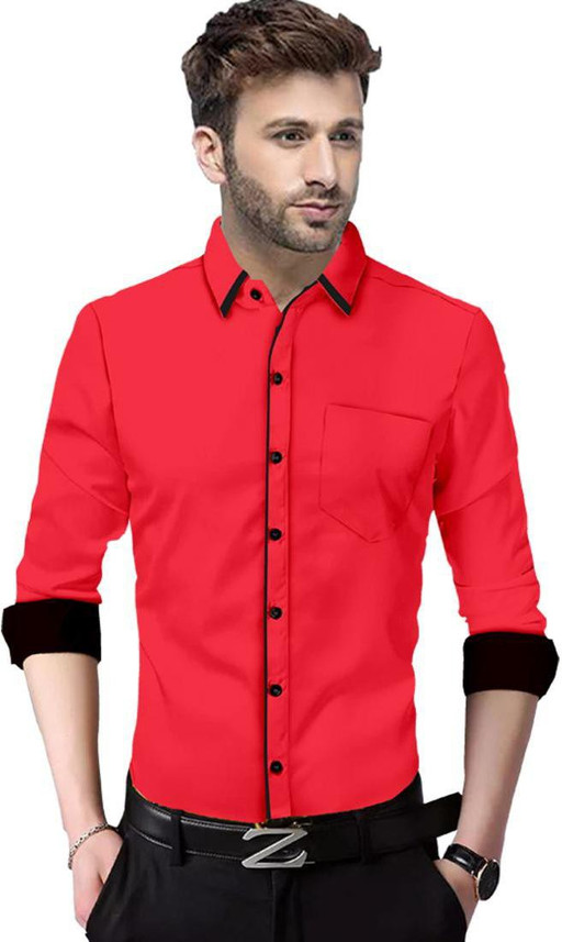 X-MEN Men Solid Casual Pink Shirt - Buy 