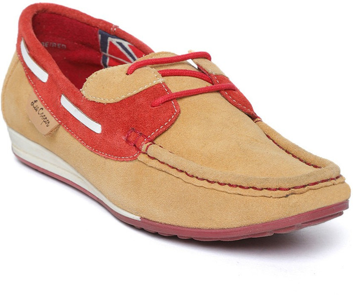 lee cooper men's leather boat shoes