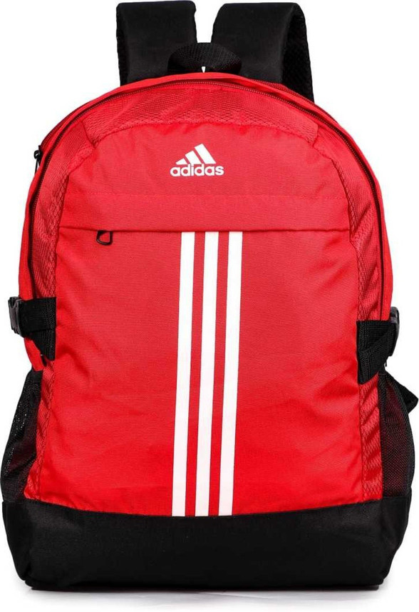 big red backpack
