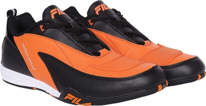 orange fila shoes