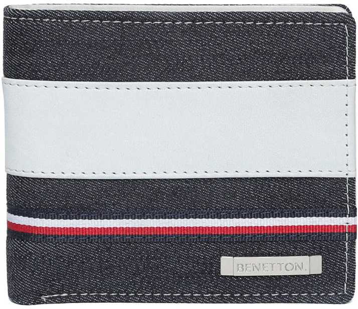 United Colors Of Benetton Men Black Canvas Wallet Black Price In India Flipkart Com