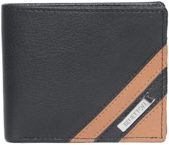 benetton men's leather wallet price