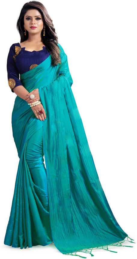plain saree flipkart