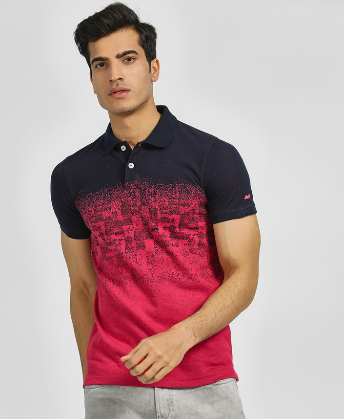 FBB - SPUNK Printed Men Polo Neck Red T 