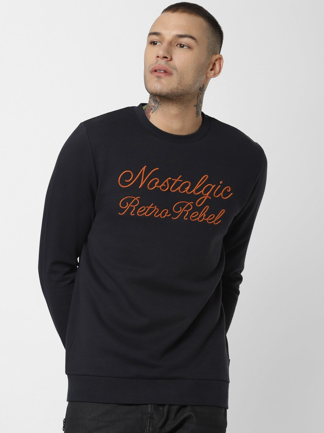 Full Sleeve Embroidered Men Sweatshirt 